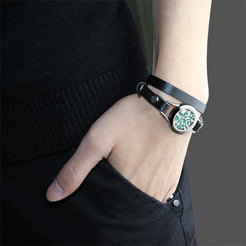 leather diffuser bracelet, view 8 - MRSLM