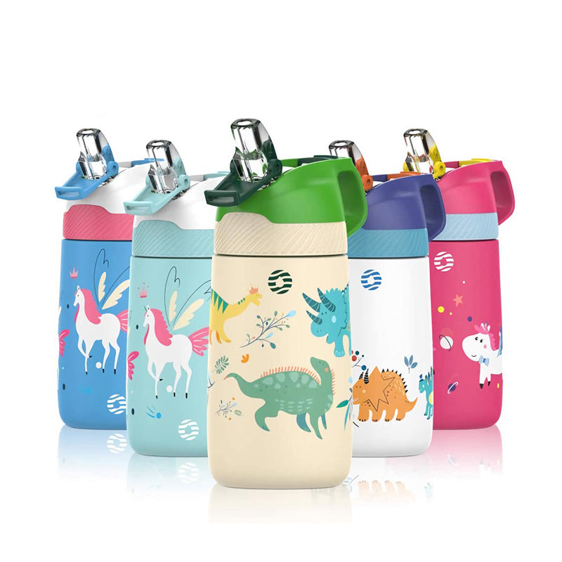 children's insulated water bottle with straw - MRSLM