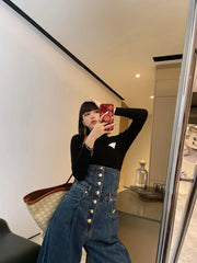 Relaxed high waist wide-leg pants, view 4 - MRSLM