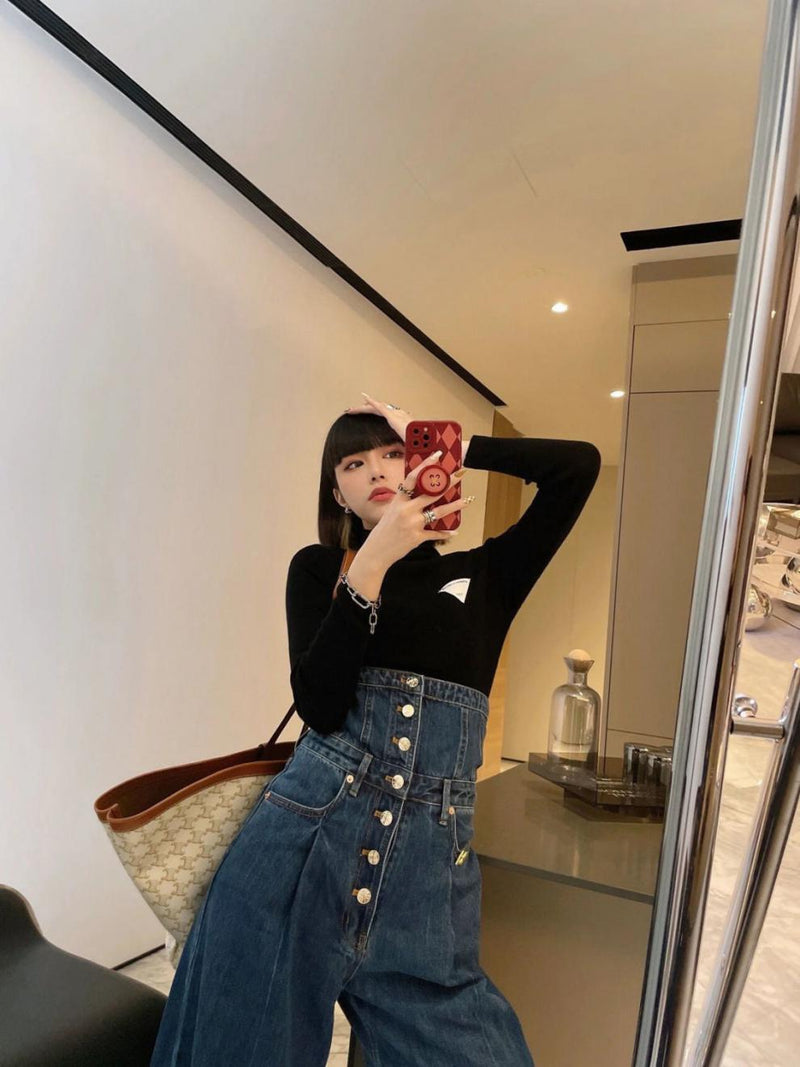 Relaxed high waist wide-leg pants, view 4 - MRSLM