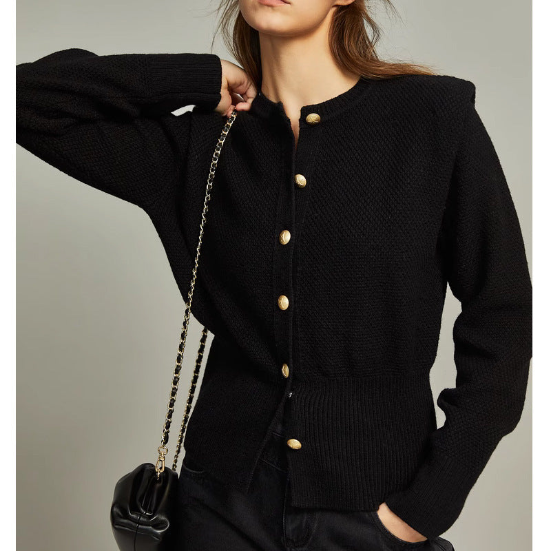 women's knitted cardigan coat, view 3 - MRSLM