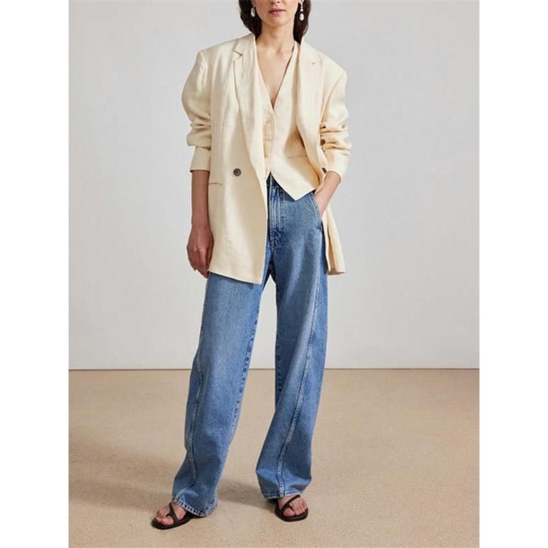 vintage high waist blue jeans, view 4 - MRSLM