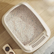 semi-closed cat litter box with scoop, view 8 - MRSLM