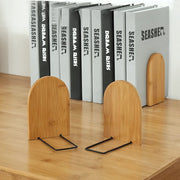 bamboo desktop organizer and bookend, view 3 - MRSLM