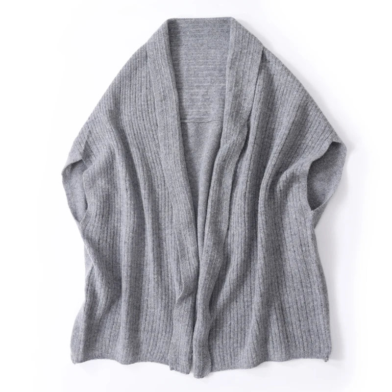women's wool scarf crumpled knit, view 2 - MRSLM