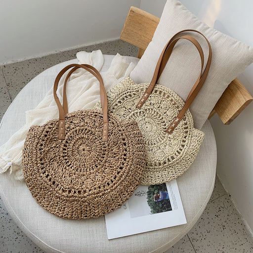 round straw beach bag - MRSLM