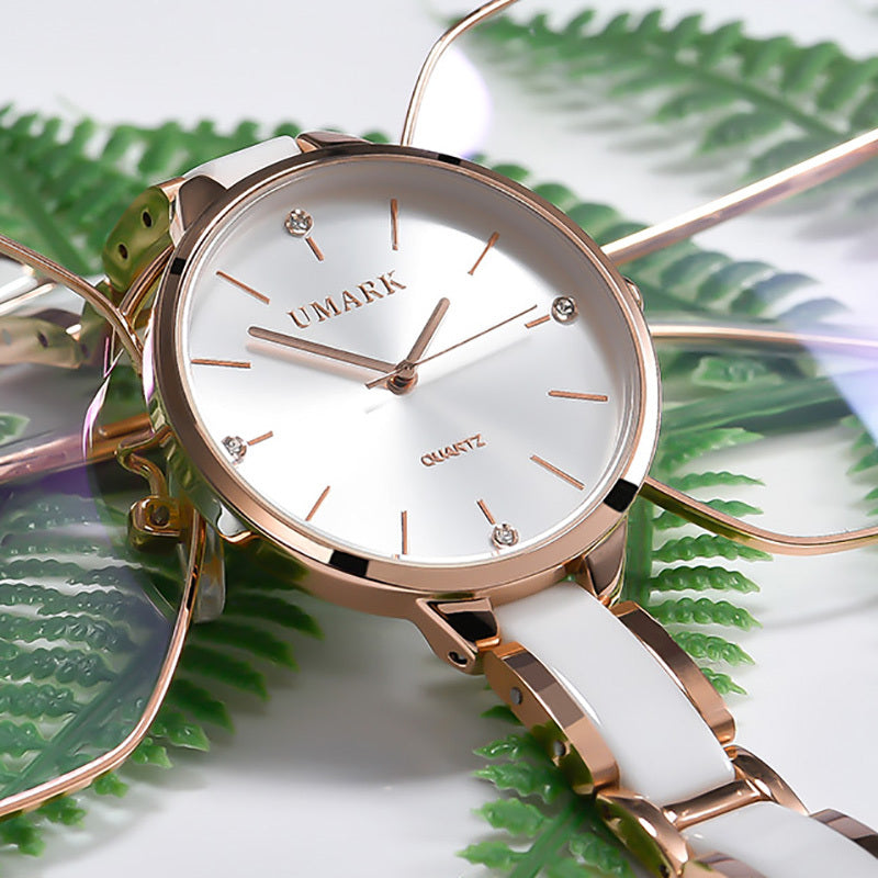 Ladies' ceramic strap quartz watch, view 4 - MRSLM