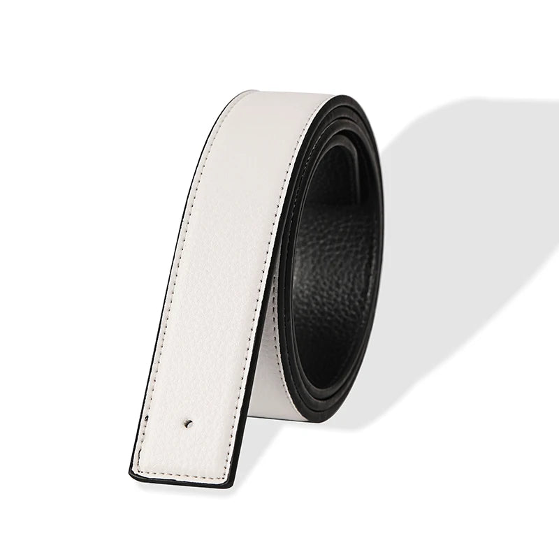 men's no-buckle split leather belt, view 5 - MRSLM