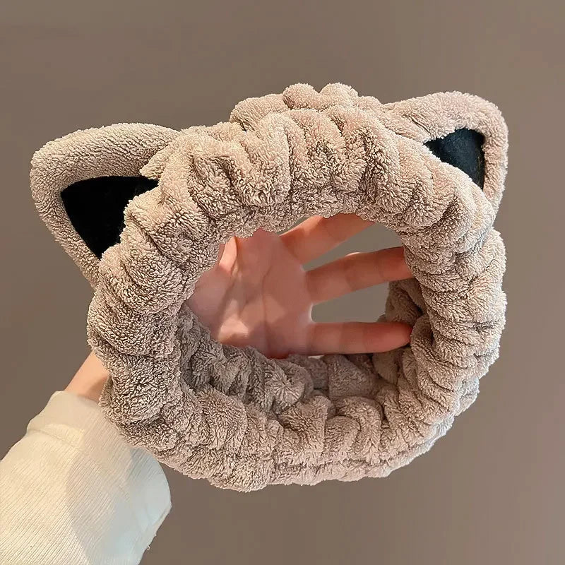 cat ear plush headband, view 3 - MRSLM