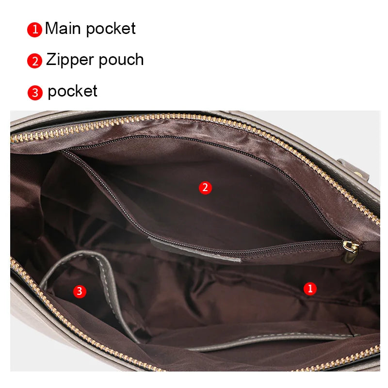 large capacity cowhide leather tote bag, view 7 - MRSLM