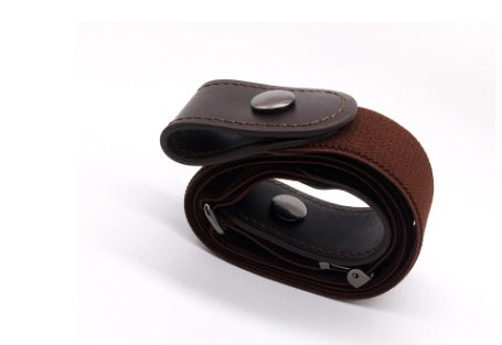 slim leather belt for men and women, view 10 - MRSLM