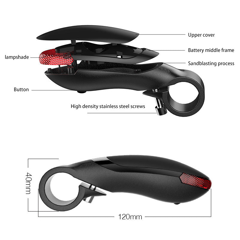 Bicycle LED light, view 3 - MRSLM