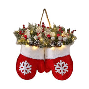 Christmas mitten door wreath, view 6 - MRSLM