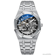 men's octagon skeleton automatic watch, view 6 - MRSLM