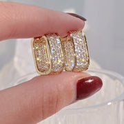 double sided synthetic zircon earrings, view 4 - MRSLM