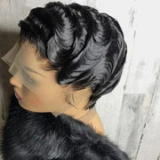 human hair pixie cut bob wig, view 8 - MRSLM