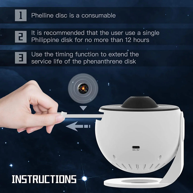 Galactic Explorer starry night light projector, view 9 - MRSLM