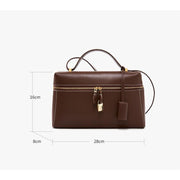 Elegant genuine leather crossbody bag, view 9 - MRSLM