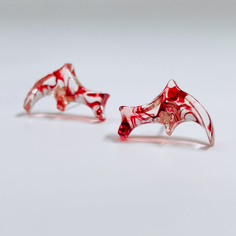 handmade devil wings ear studs - MRSLM
