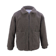 Women's faux shearling plush coat, view 3 - MRSLM