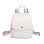 cream leather backpack, view 4 - MRSLM