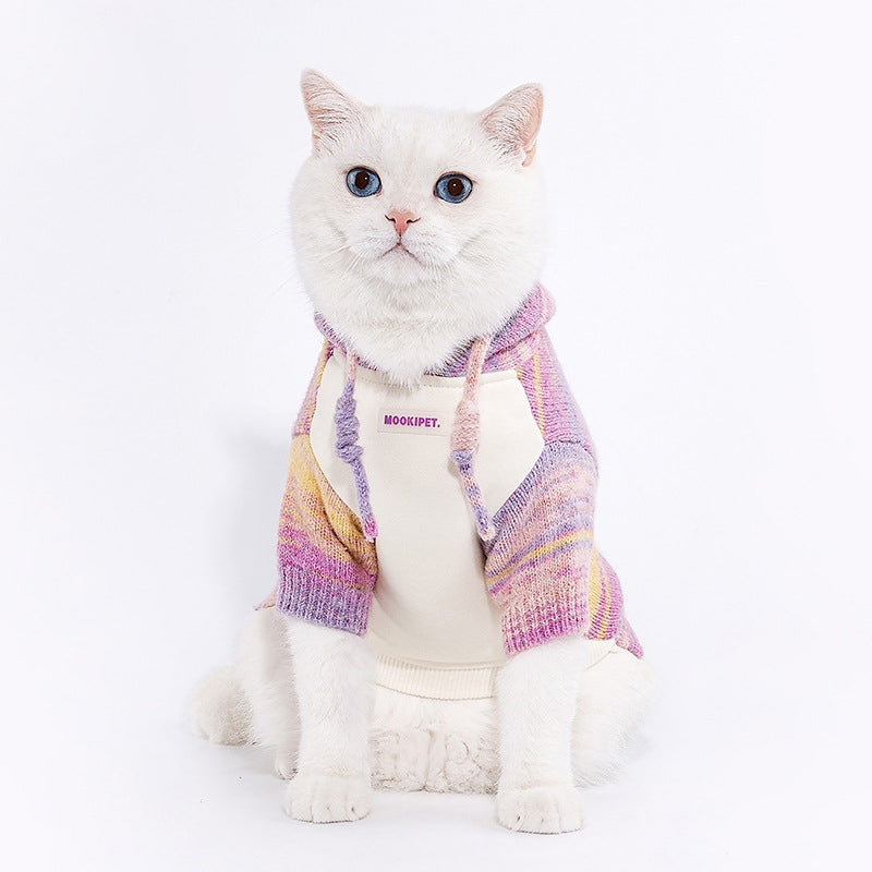 Cozy hooded pet sweater, view 5 - MRSLM