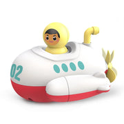 wind-up submarine bath toy, view 4 - MRSLM