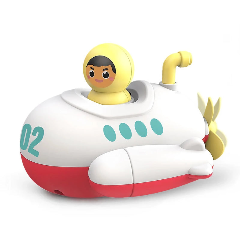 wind-up submarine bath toy, view 4 - MRSLM