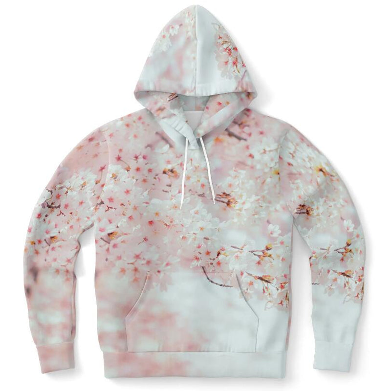 loose solid pink casual hoodie - MRSLM