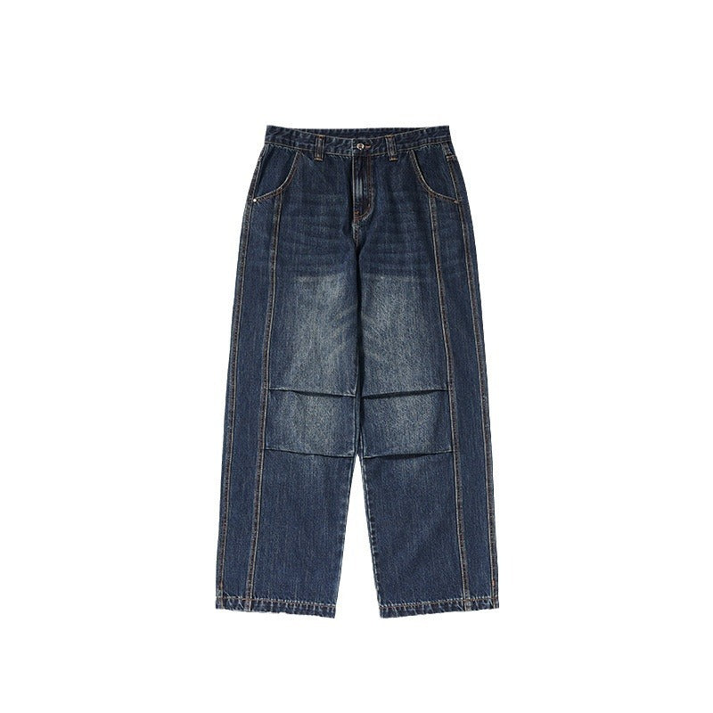 men's loose retro straight jeans, view 5 - MRSLM