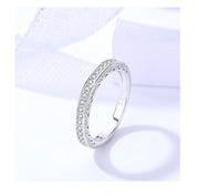 1 karat moissanite ring set, view 5 - MRSLM