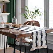 black and white table runner, view 3 - MRSLM