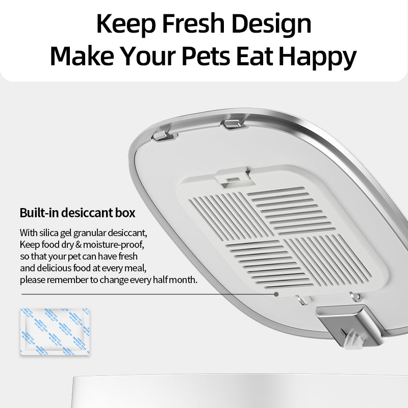 smart wifi automatic pet feeder, view 7 - MRSLM