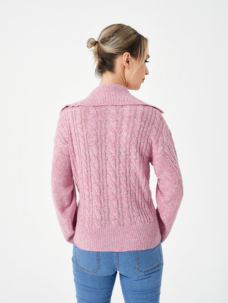 women's warm casual lapel sweater, view 6 - MRSLM