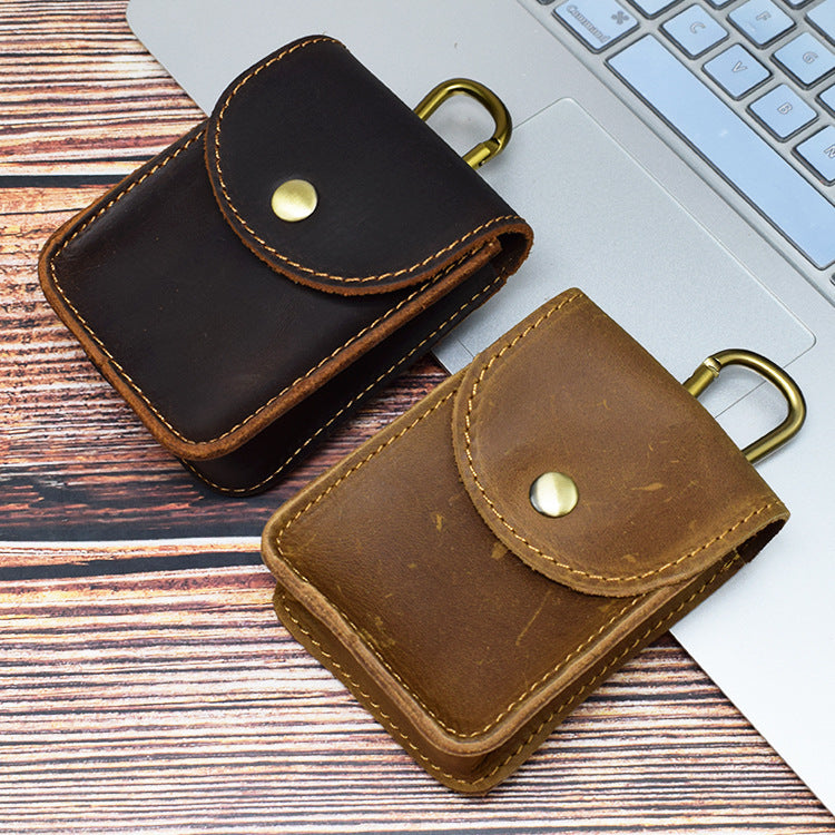 Crazy horse leather folding belt pouch - MRSLM
