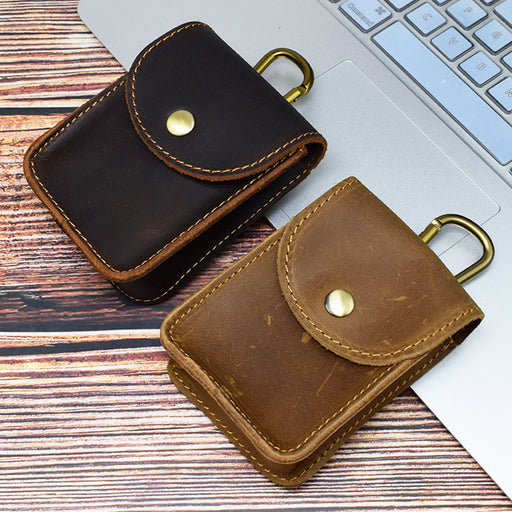 Crazy horse leather folding belt pouch - MRSLM