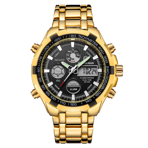 men's steel sports watch with alarm - MRSLM