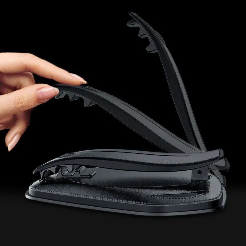 Universal Dashboard &amp; Armrest Car Phone Mount - Sleek Black ABS Holder