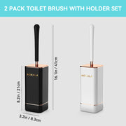 silicone toilet brush and holder set, view 9 - MRSLM