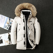 duck down fur collar jacket, view 4 - MRSLM
