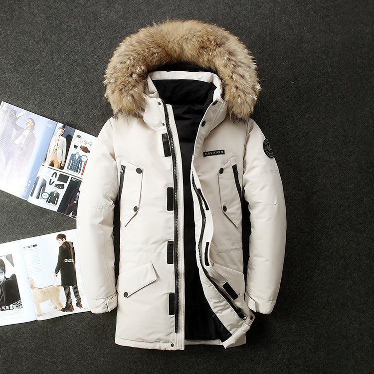 duck down fur collar jacket, view 4 - MRSLM