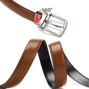 men's reversible genuine leather belt, view 7 - MRSLM