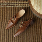 leather slingback mules, view 22 - MRSLM