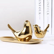 nordic golden ceramic bird decoration, view 9 - MRSLM