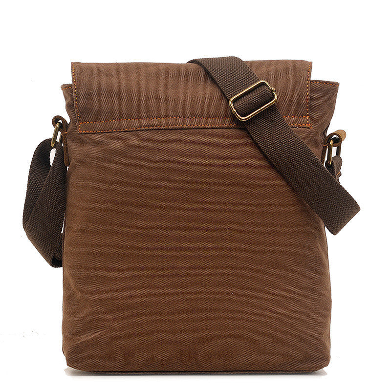 retro canvas vertical crossbody bag, view 3 - MRSLM