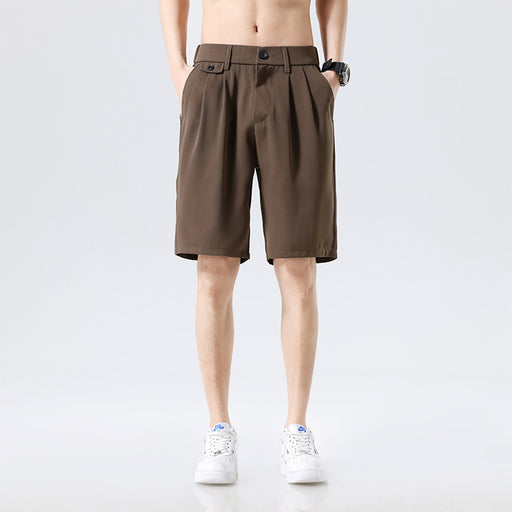 Men's soft solid color casual shorts - MRSLM