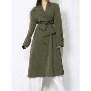high waist windbreaker trench coat, view 4 - MRSLM