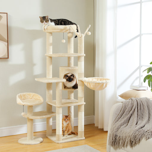 large cactus cat tree tower, view 2 - MRSLM