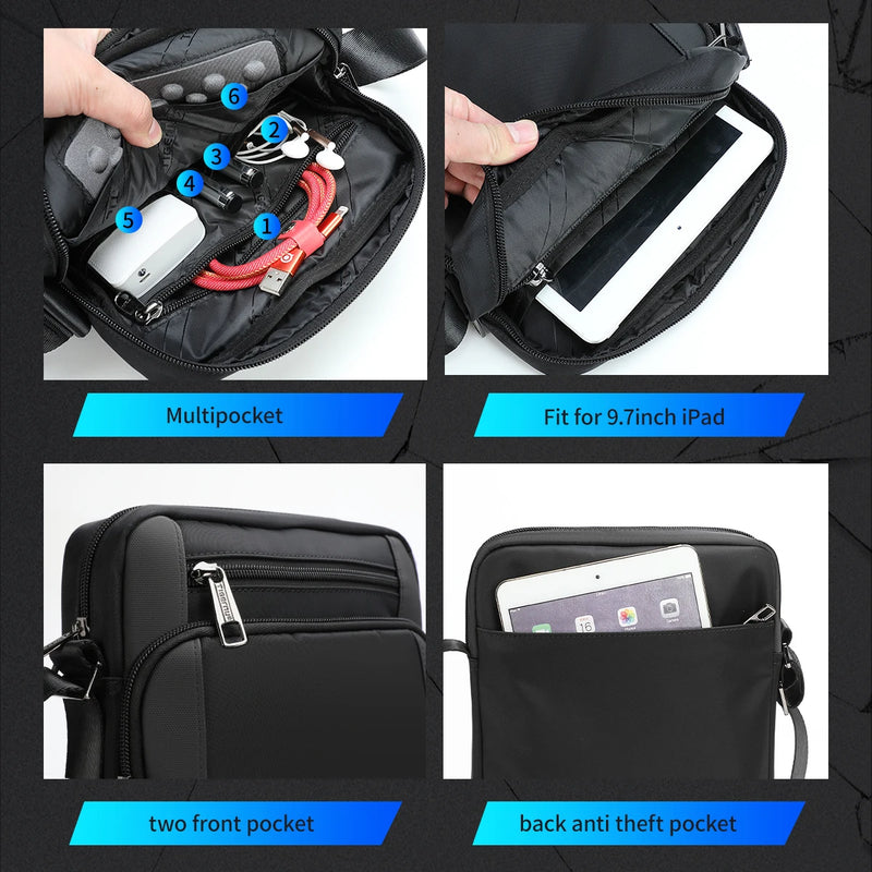 men's nylon crossbody bag, view 5 - MRSLM