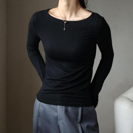 women's long sleeve modal stretch tee - MRSLM